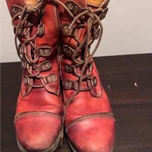 PIKOLINOS Red Leather Le Mans Boots